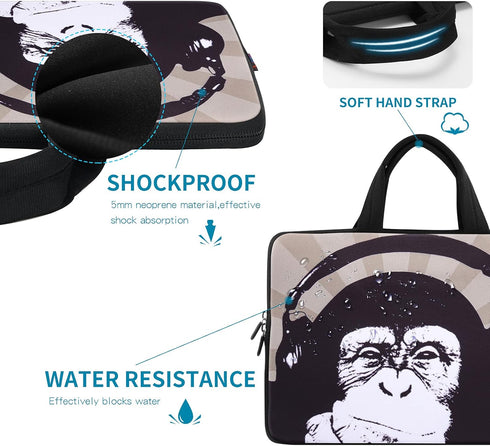 iColor Neoprene Laptop Handle Bag for 14 15 15.4 15.6 inch Dell Lenovo Toshiba HP Chromebook ASUS Acer