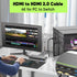 1FT 5-Pack, 4K 1FT Multi-pack,Slim 2.0 1 4K@60Hz,2K@165/144Hz,HDCP 2.2, CL3 Short HDMI Cable HDMI to HDMI Cable HDMI