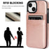 KIHUWEY 15 6.1 Inch for iPhone Case Wallet Compatible with MagSafe Wireless Charging, Credit Card Holder, RFID Flip