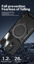 Military Grade Phone Case for Samsung Galaxy A71 5G, Heavy Duty TPU+PC, Built-in Kickstand, Magnetic Rotate Ring Holder