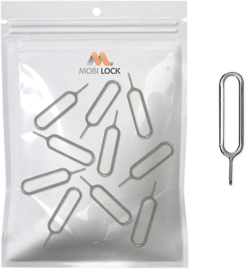 10pcs Mobi Lock Sim Card Tray Removal Tool Compatible with All Smartphones and Tablets - iPhones, Android - Samsung