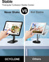 OCYCLONE Phone Stand, Adjustable Height and Angle Foldable Holder for Desk, Compatible with 4-11 Inch Devices