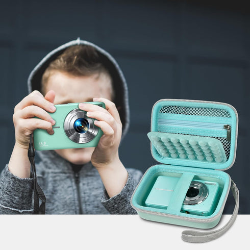 Digital Camera Case for CAMKORY/Kodak Pixpro/Sony DSCW800 830/Canon PowerShot 180 190, Kids Vlogging Storage (Box Only)