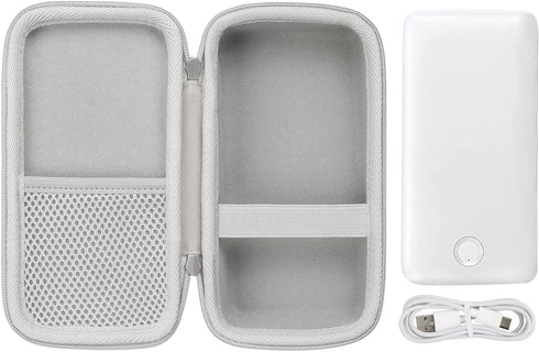 khanka Hard Travel Case for Anker 347 Power Bank (PowerCore 40K), 40,000mAh Battery Pack, Case Only, White