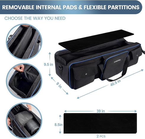 YOREPEK Tripod Carrying Case Bag 40.5", Light Stand Bag with 2 Protective Pads, Photo Studio Equipment Case