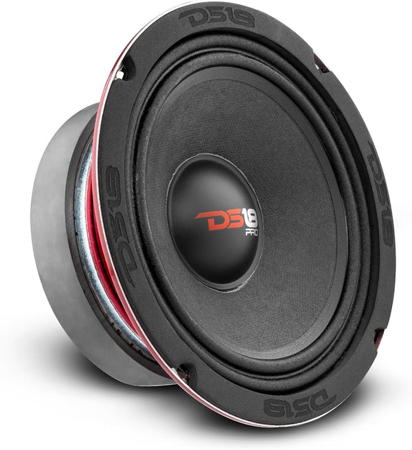 DS18 PRO-X6MSE Loudspeaker, 6.5" Midrange, 450W Max, 225W RMS, 8 Ohms, Premium Audio Door Speakers for Car or Truck