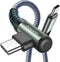 AINOPE 60W Type C to Type C Cable 4-Pack: 10FT, 6.6FT, 3.3FT, Right Angle, Fast Charging for Samsung S22, Note 20