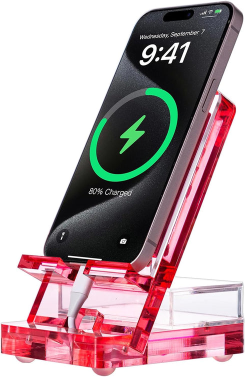 GDUSMCN Acrylic Mobile Phone Holder, Desktop Phone Holder, Made of Thick Acrylic Material