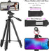 Peastrex 55'' Camera Tripod with Travel Bag, Cellphone Tripod with Remote, Aluminum Portable Travel Tripod Stand