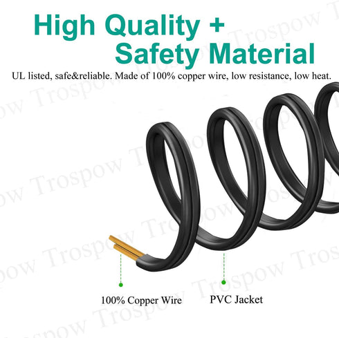 8.2ft Power Cord Replacement for NEC Projector - VT670 NP410 NP500 NP510 NP500W NP510W VT595 VT676 VT770