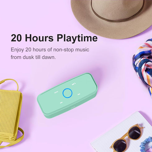 DOSS Bluetooth Speaker, SoundBox Touch Portable Wireless Speaker with 12W HD Sound, IPX5 Water-Resistant, 20H Playtime