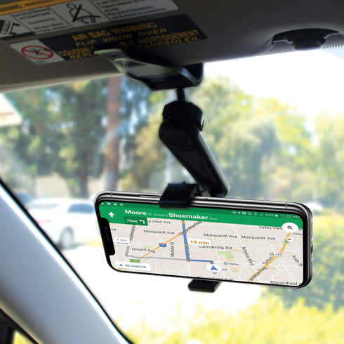 Cellet Sun Visor Phone Mount with 360 Degree Rotation Compatible with iPhone 12 Pro Max 12 Pro 12 11 Pro Max 11 Pro XR XS X Samsung Galaxy S20 Ultra S20 Plus S20 S10e S10 S10+ Note 20 Ultra 20