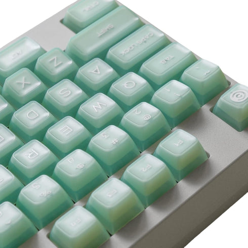 Jade Keycaps 160 Keys Custom Keycap Set, Double Shot PBT, RSA Profile, Translucent Shine Through for Mechanical