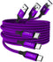 Elebase USB Type C Charger Cable 3-Pack (1.5/3.3/6.6FT) for iPhone 15 Pro Max, iPad Air, Kindle Fire, Samsung Galaxy.