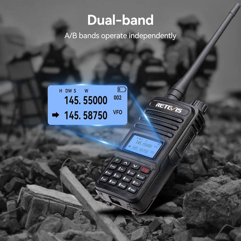Retevis RT85 Ham Radios Long Range, Rechargeable Walkie Talkies, Dual Band Radio for Family Survival Gear