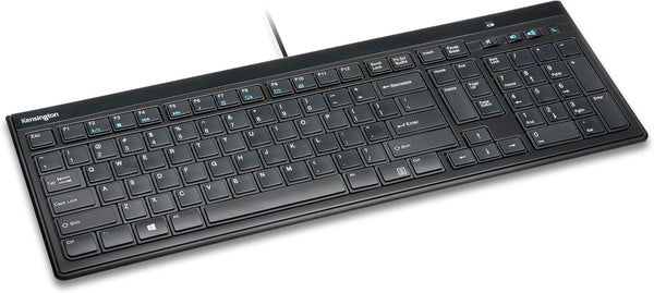 Slim Type Wired Keyboard K72357USA by Kensington, Black