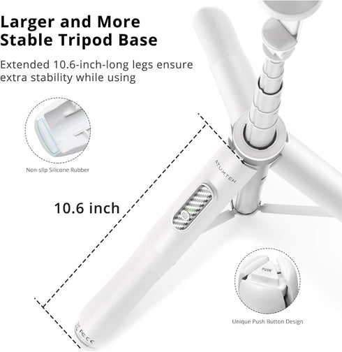 ATUMTEK 51" Selfie Stick Tripod, Extendable Phone Tripod Stand with Bluetooth Remote, 360° Rotation for iPhone Android
