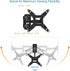 Full Motion TV Monitor Wall Mount Bracket for 13-42 Inch LED LCD Flat Curved Screen Monitors & TVs