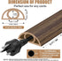 DBHXXMB-HH Hider,10FT Cavity:0.3"(W) 0.28"(H) Floor Cord Cover Self Adhesive Cord Cable Management, Extension Strip