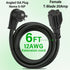 URANT 15 20 12AWG 5-15P 5-20R/6-15R/6-20R 125V/250V Garage(6Ft) Heavy Duty Amp to Amp Plug Adapter Cable, Right Angle