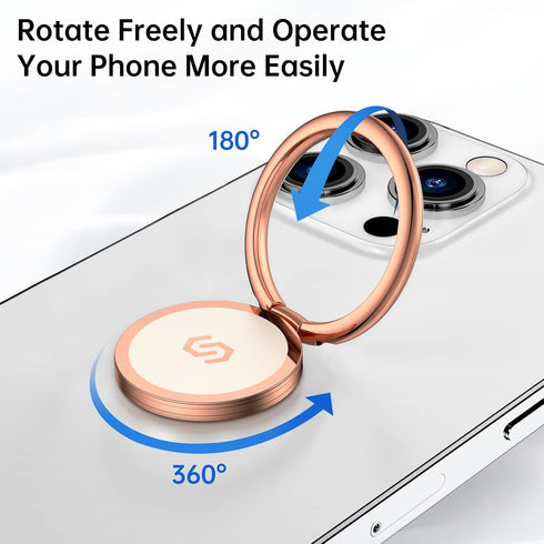 Syncwire Cell Phone Ring Holder Stand with Polished Metal Phone Grip, 360 Degree Rotation for iPhone, Samsung, LG,