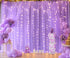 Suppromo 10ft 8ft Lavender Tulle Backdrop Curtain with Led Lights for Wedding Baby Shower Girls X Lilac Lavender Sheer
