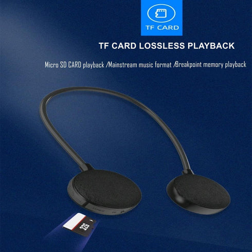 Neckband Bluetooth Speaker EBS-906, Bluetooth 5.0, Built-in Mic, 10H Playtime, Portable Wireless Speaker (Black)