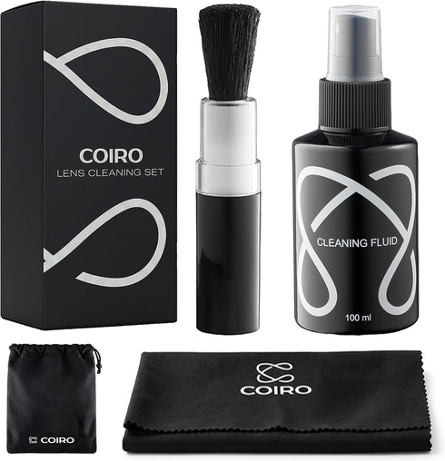 C Coiro Camera Lens Cleaning Kit 3in 1 Lens Cleaner Spray 100ml, Soft Brush