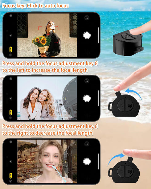 CloudValley 3-in-1 PocketFlex Mini Tripod with Zoom Control, Pocket Size Phone Holder Selfie Stick, [Compatible