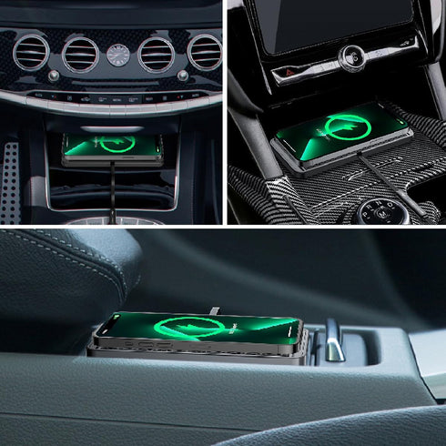 LOOSAU Wireless Car Charger, 15W Non-Slip Fast Charger for Android and iPhone 11/12/13/14/15 Pro Max