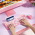 XISOGUU 2.4GHz Retro Wireless Keyboard with Round Keycaps, Full-Size USB Cute Wireless Keyboard Mouse for Computer