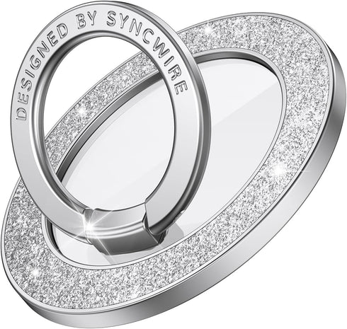 Syncwire Magnetic Phone Grip for MagSafe, Bling Magnetic Phone Ring Holder, 360° Rotation with Floating Effect Cell