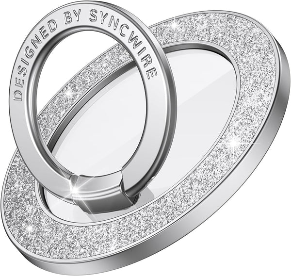 Syncwire Magnetic Phone Grip for MagSafe, Bling Magnetic Phone Ring Holder, 360° Rotation with Floating Effect Cell