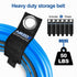 AIRZOE Blue Wool Heavy Duty Storage Cable Straps, 13-inch (6 Pack), Lock Style
