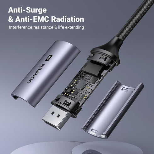 1.4 8K@60Hz 4K@240Hz 4/3 32.4Gbps 17, 3.3FT UGREEN USB C to DisplayPort Cable Unidirectional Thunderbolt to DisplayPort