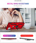Military Grade Drop Impact Moto One 5G Ace Case, Red Heavy Duty Shockproof Armor with 360 Metal Rotating Ring Kickstand