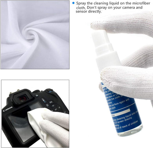 Camera Cleaning Kit for DSLR Mirrorless Cameras Sensor Cleaning and Lens Cleaning with Carry Bag for APSC-Camera