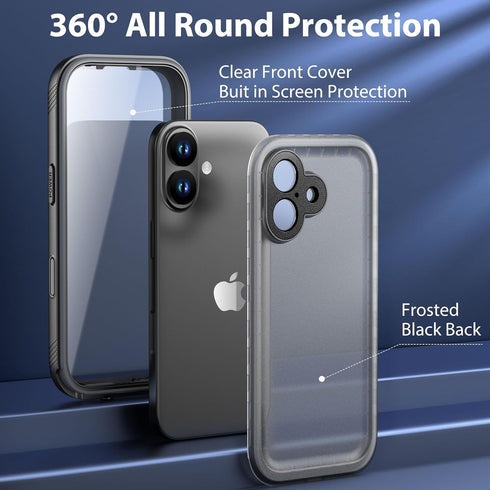 SPORTLINK 17 360 17 6.3 inch for iPhone Waterproof Phone Case - Built in Screen Protector/Shockproof/Military Rugged