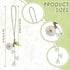 3pcs Cherry Blossom Daisy Flower Phone Charm, Handmade Mobile Phone Pendant, Cute Anti-lost Strap for Women