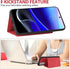 Asuwish Moto G Stylus 2022 4G Wallet Case with Tempered Glass, PU Leather, Credit Card Holder, Red - XT2211DL XT2211