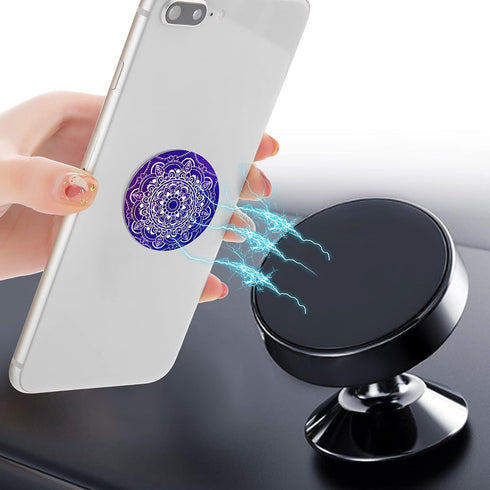 Weewooday 8 Pcs Phone Magnet Car Metal Mount Plate for Cell Holder, Compatible with Magnetic Car Mounts