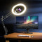 UBeesize 12’’ Ring Light with Overhead Phone Mount, LED Selfie Light with Stand for iPhone and Laptop, Desk Light for