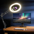 UBeesize 12’’ Ring Light with Overhead Phone Mount, LED Selfie Light with Stand for iPhone and Laptop, Desk Light for