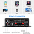 Bluetooth 5.0 Audio Power Amplifier AK-380 - 400W+400W 2.0 CH HiFi Stereo Amp Receiver with USB, SD, AUX, Remote