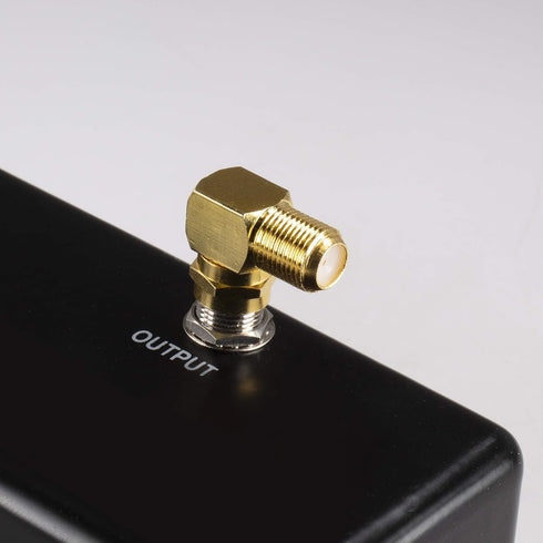 THE CIMPLE CO Gold Coaxial Cable Right Angle Connector - 4 Pack for Tight Corners and Flat Panel TV Mounting