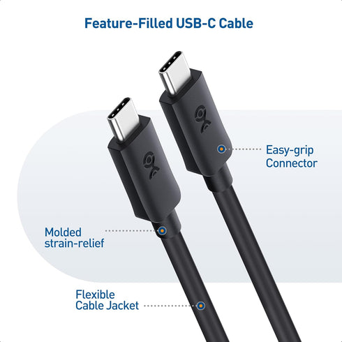 Cable Matters 20Gbps USB C to USB C Monitor Cable 3 ft, 4K 120Hz & 8K 30Hz, USB C Video Cable