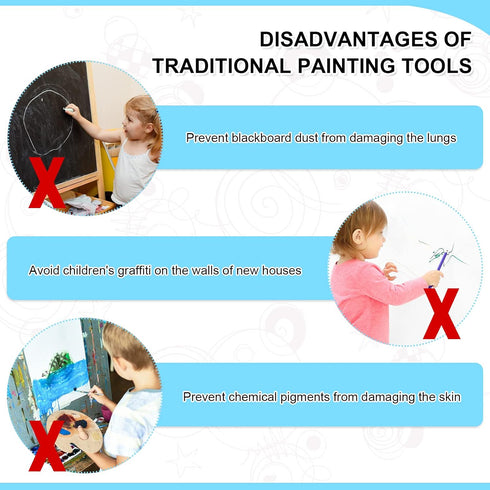 4.5 Inch Replacement Stylus Drawing Pen, 4 Pieces Toddler Drawing Tablet Pens with 4 Hanging Rope for LCD Writing Tablet