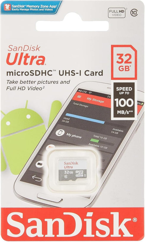 Sandisk Ultra microSDHC 32GB 100MB/s Class 10 UHS-I