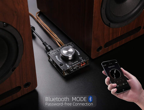 Mini Bluetooth Amplifier 50W+50W Dual Channel Stereo Power Output,DC 12V, Bluetooth+ AUX+ USB Input
