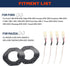 NuIth 6.5 inch Front Door Speaker Adapter Spacer Ring with Harness Connector for Ford F150 2015-2022, 6 1/2 Inch